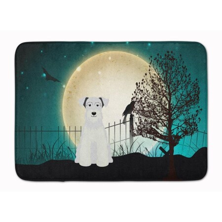 Carolines Treasures Halloween Miniature Schanuzer White Machine Washable Memory Foam Mat BB2243RUG